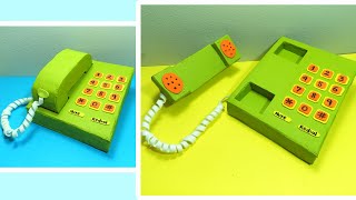 Como hacer un TELÉFONO DE CARTÓN RECICLADO☎️ [upl. by Kcirret]