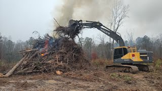 Starting The Siphon And Burning The Brush From Pond Dam [upl. by Eniamahs564]