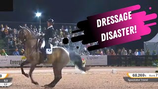 Dressage Fail Grand Prix Dressage Freestyle Gone Wrong [upl. by Nivonod]