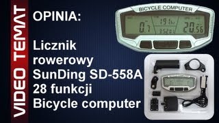 Licznik rowerowy SunDing SD558A 28 funkcji Bicycle Computer  Opinia [upl. by Gipps701]