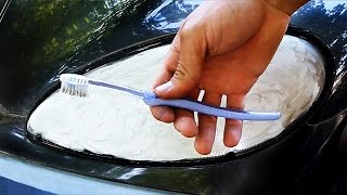 Headlight Restoration using Toothpaste [upl. by Fabi]