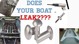 HOW TO REPLACE LEAKY BOAT RIVETS SOLID AND POP [upl. by Nnybor461]