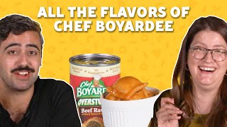 We Tried ALL 21 Flavors of Chef Boyardee Flavors  Taste Test  Food Network [upl. by Eneirda]