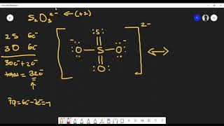 How To Draw The Lewis Structure of Thiosulfate S2O32 [upl. by Jamie]