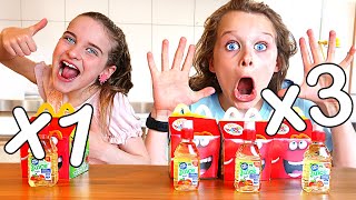 I ATE 3x MY SISTERS DIET FOR A DAY Challenge w The Norris Nuts [upl. by Adnohrahs]