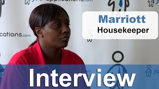 Marriott Interview  Housekeeper [upl. by Ailen]