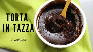 Torta in tazza al microonde in 1 minuto [upl. by Neved]