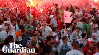 Algeria fans around the world celebrate Africa Cup of Nations win [upl. by Akselaw]