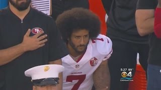 Kaepernick 49ers Teammate Kneel During National Anthem [upl. by Dove]