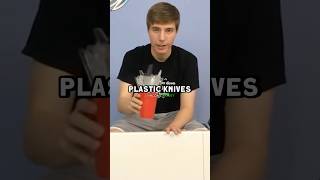 MrBeast Cut A Table In HALF With Plastic Knives [upl. by Rabkin28]