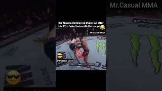 Ilia Topuria Destroys Ryan Hall [upl. by Marga]