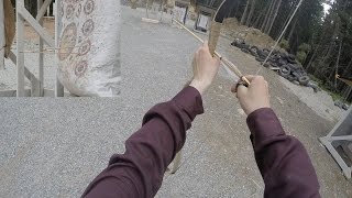 A first attempt at Mongolian style archery thumb draw [upl. by Meneau196]