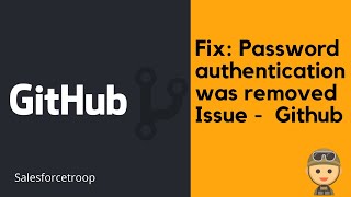 Fix  Github password authentication was removed issue  MacOSWindows [upl. by Staci]