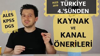 Türkiye 4sünden Kaynak ve Kanal Önerileri  ALES KPSS DGS Matematik [upl. by Eugenia265]