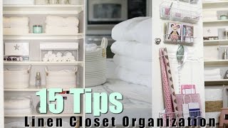 15 Tips For Organizing Your Linen Closet MissLizHeart [upl. by Richardson]