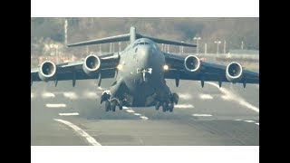 Unbelievably short takeoff by C17 heavy [upl. by Golliner]