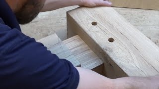 Timber Framing Mortise amp Tenon [upl. by Ahsinaw290]