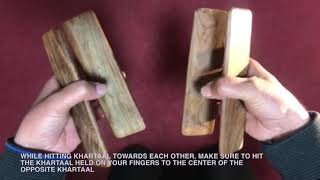 Tutorial on Khartal Folk musical instrument of Rajasthan by nadsadhnacom [upl. by Imailiv]