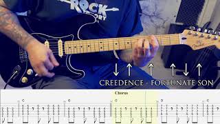 CREEDENCE  Fortunate Son GUITAR COVER  TAB [upl. by Seka]