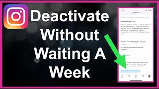 How To Deactivate Instagram Without Waiting A Week [upl. by Htennek732]