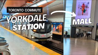 Toronto TTC QueenYorkdale Station To Mall Entry [upl. by Lipski600]