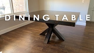 Making a Square Alder Dining Table With Intersecting quotXquot Base [upl. by Elrahc]