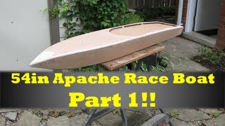 54in Rc Apache Race Boat Build Part 1 [upl. by Tinor729]