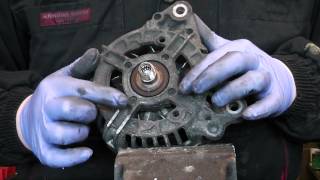 Alternator front bearing change Bosch and valeo tutorial [upl. by Grimaldi419]