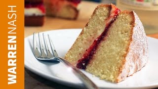 Victoria Sponge Cake Recipe  British Classic  Recipes by Warren Nash [upl. by Nylessej]