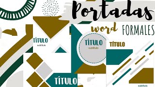 Portadas Formales en Word💜 Fernanda [upl. by Aneele]