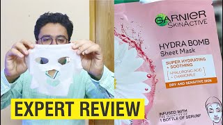 Garnier HYDRA BOMB Sheet Mask Review  Mazedaar [upl. by Scammon17]