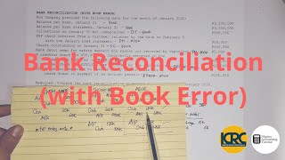 Bank Reconciliation with Adjusting Entries with Book Error [upl. by Mutua]