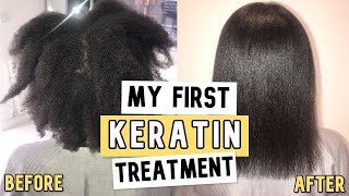 KERATIN TREATMENT ON TYPE 4 NATURAL HAIR [upl. by Owens]