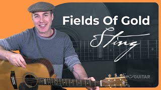 Fields Of Gold Easy Guitar Lesson  Sting [upl. by Adas425]