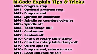 MCODE Basic Explain Cnc Programming Class [upl. by Gabler]