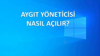 aygıt yöneticisi nasıl açılır windows 10 [upl. by Vowel]