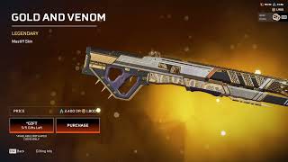 APEX LEGENDS  Mastiff  Legendary  Gold and Venom [upl. by Codi345]