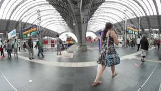 FrankfurtM Hbf in 360°  Central Train Station in 360° [upl. by Anirb]