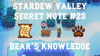 Secret Note 23  Bears Knowledge  Stardew Valley 13 [upl. by Rehnberg]