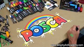 POSCA Paint Pens  HOW TO USE and why they will CHANGE YOUR LIFE  by Drew Brophy [upl. by Twitt]