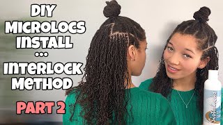 DIY MICROLOCS INSTALL  Interlock Method  Starter Locs  Part 2 [upl. by Ailegra]