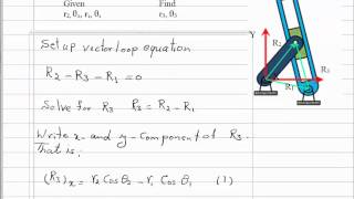 Inverted Slider Crank Mechanism Type I Development of Equation for Position Analysis [upl. by Aseek]