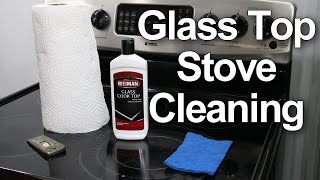 Glass Top Stove Cleaning  1 Best Method [upl. by Imerej]