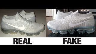 How To Spot Fake Nike Air VaporMax Flyknit Sneakers  Trainers Authentic vs Replica Comparison [upl. by Flodur718]