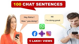 100 Social Media Chat Sentences  Social Media Chatting In English  Chatting In English [upl. by Aiyram]