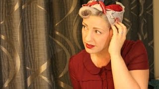 How to Tie a 1940s Headscarf [upl. by Darby]