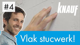 STUCWERK VLAK MAKEN  Doe het samen met Knauf 4 [upl. by Kimball]