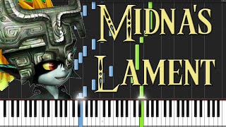 Midnas Lament  The Legend of Zelda Twilight Princess Piano Tutorial Synthesia [upl. by Coco644]