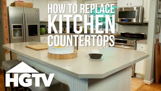 How to Remove Laminate Kitchen Countertops  HGTV [upl. by Tjaden]