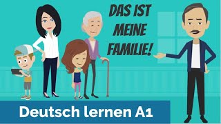 Deutsch lernen mit Dialogen  Lektion 11  Das ist meine Familie  Posssessivartikel  Kleidung [upl. by Acisej]